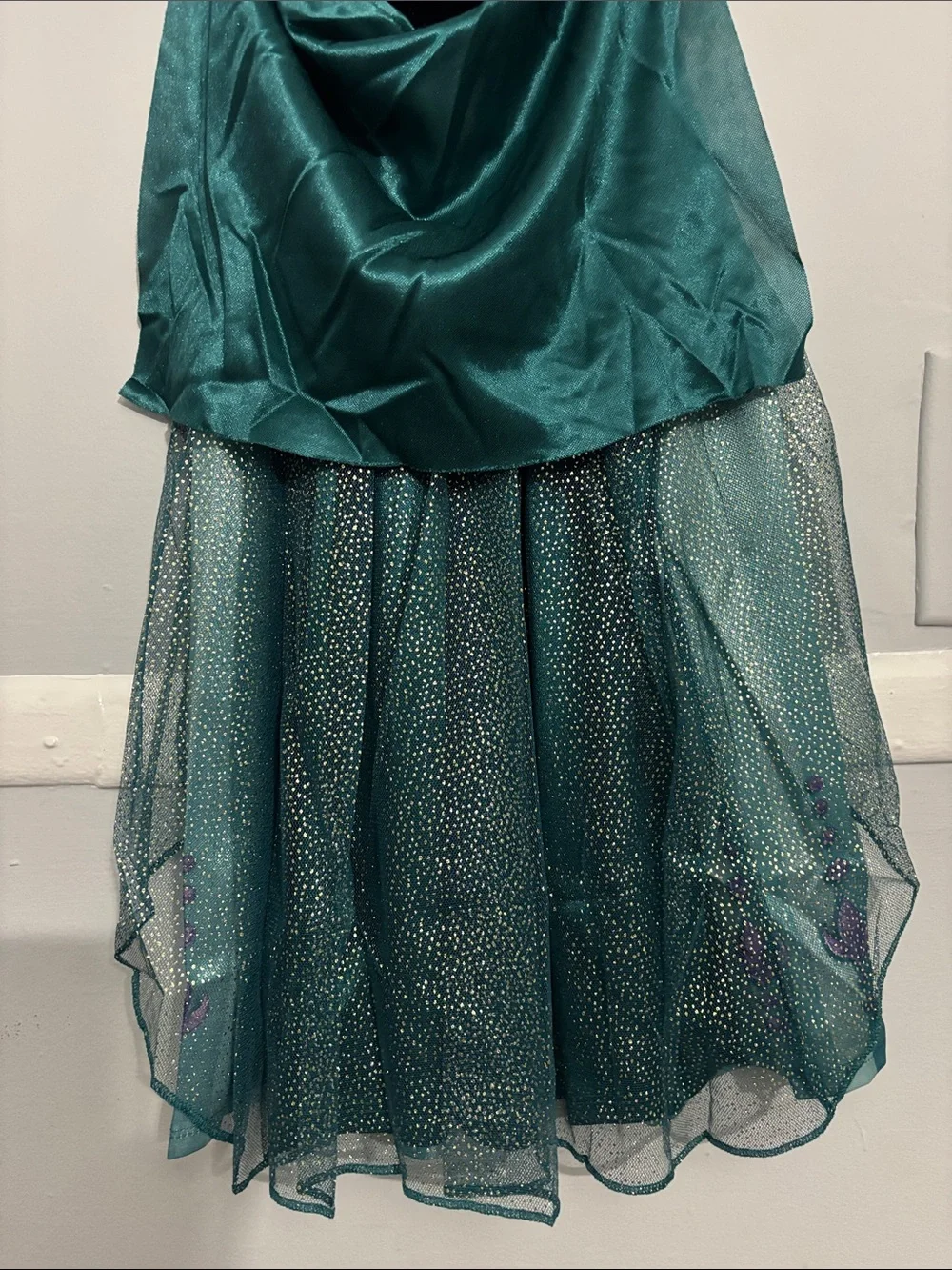 Disney Teal and Black Princess Dress with Purple Accents